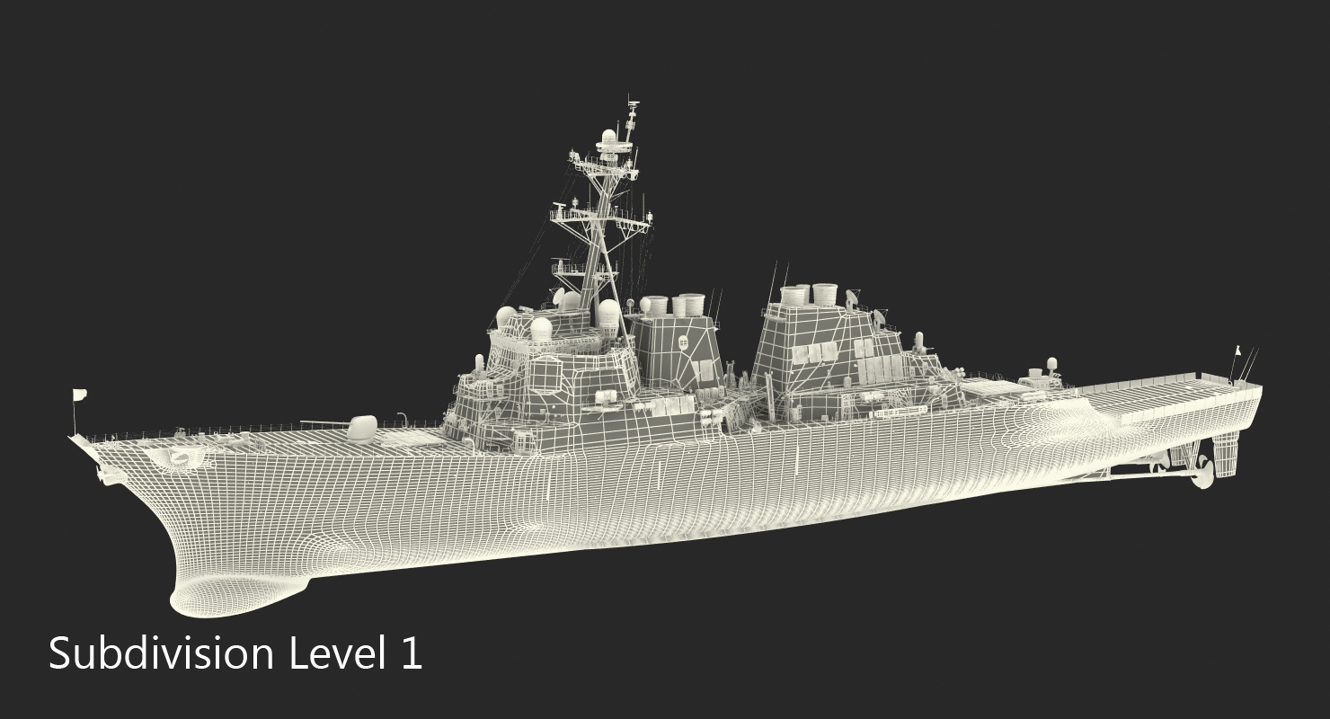 3D Arleigh Burke Destroyer Mahan DDG 72