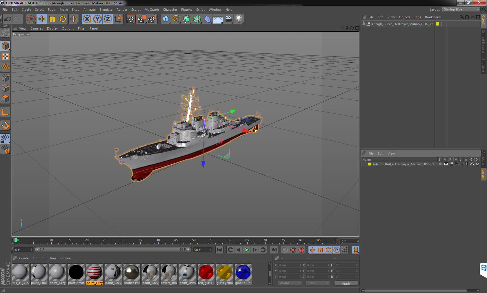 3D Arleigh Burke Destroyer Mahan DDG 72