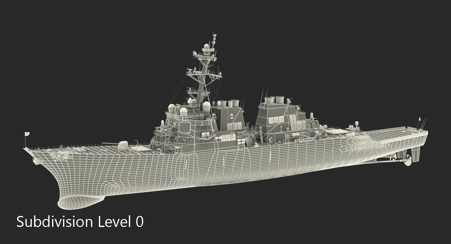 3D Arleigh Burke Destroyer Mahan DDG 72