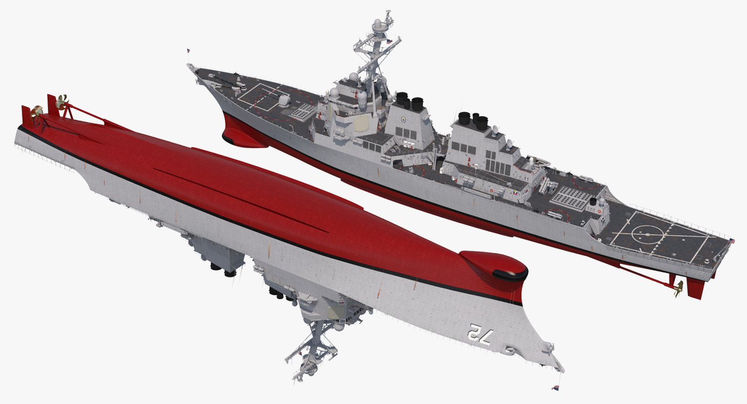 3D Arleigh Burke Destroyer Mahan DDG 72