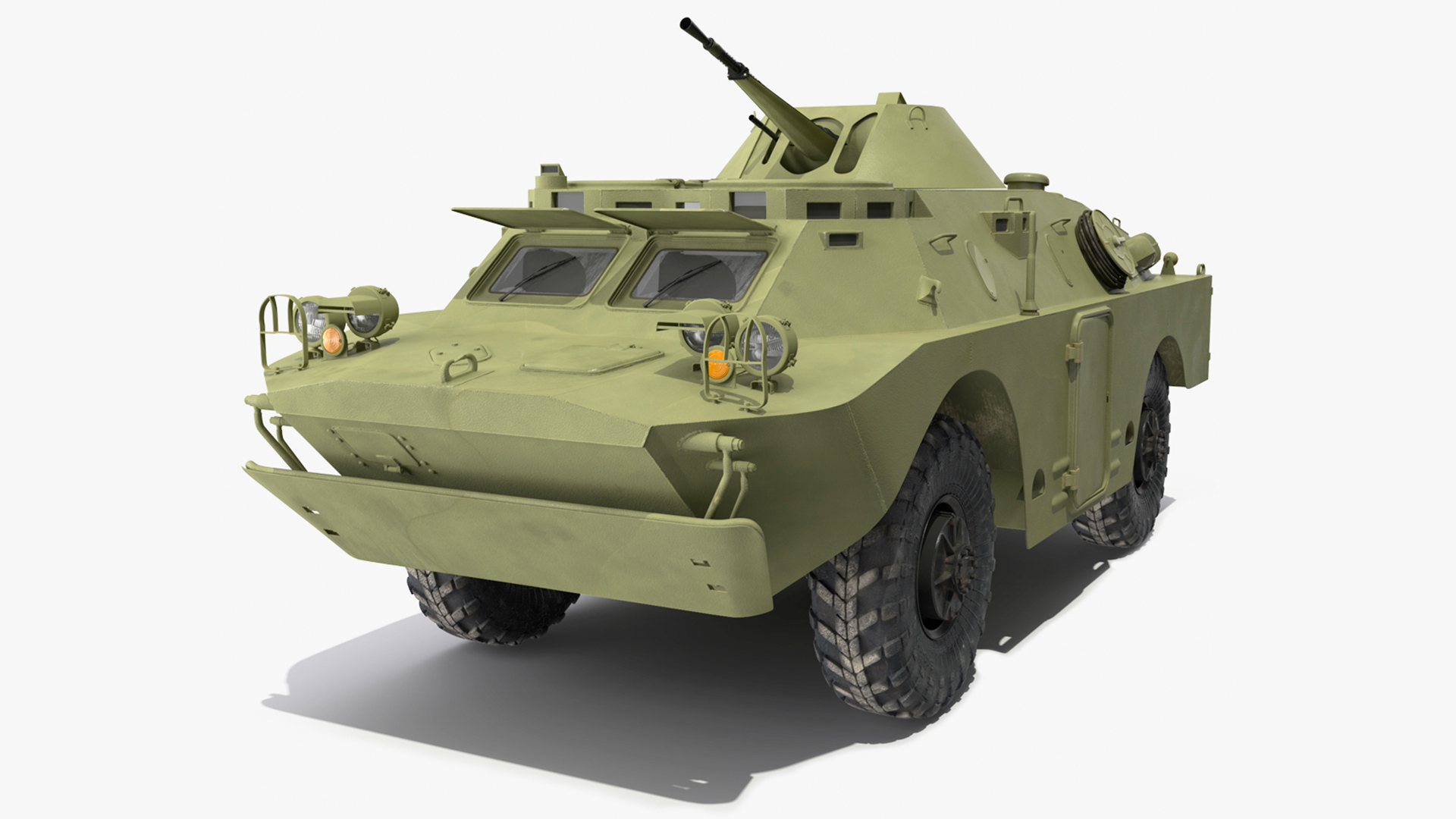 3D BRDM 2 Amphibious Vehicle Green