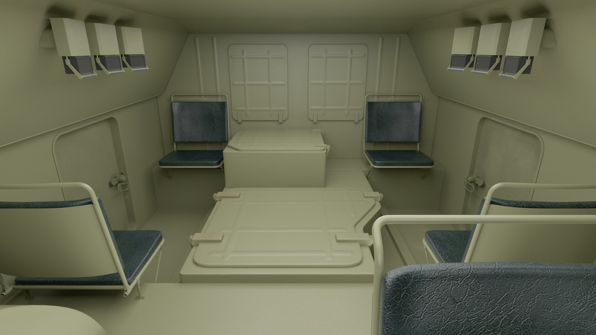 3D BRDM 2 Amphibious Vehicle Green