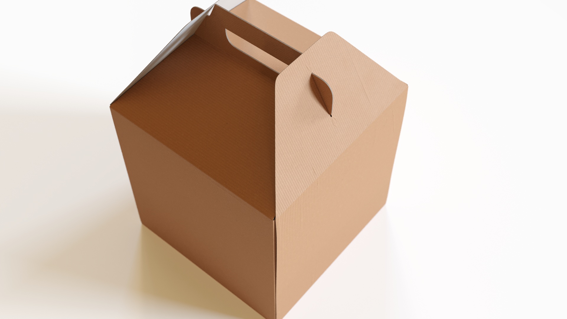 3D W Packaging Tall Cake Box Kraft No Window