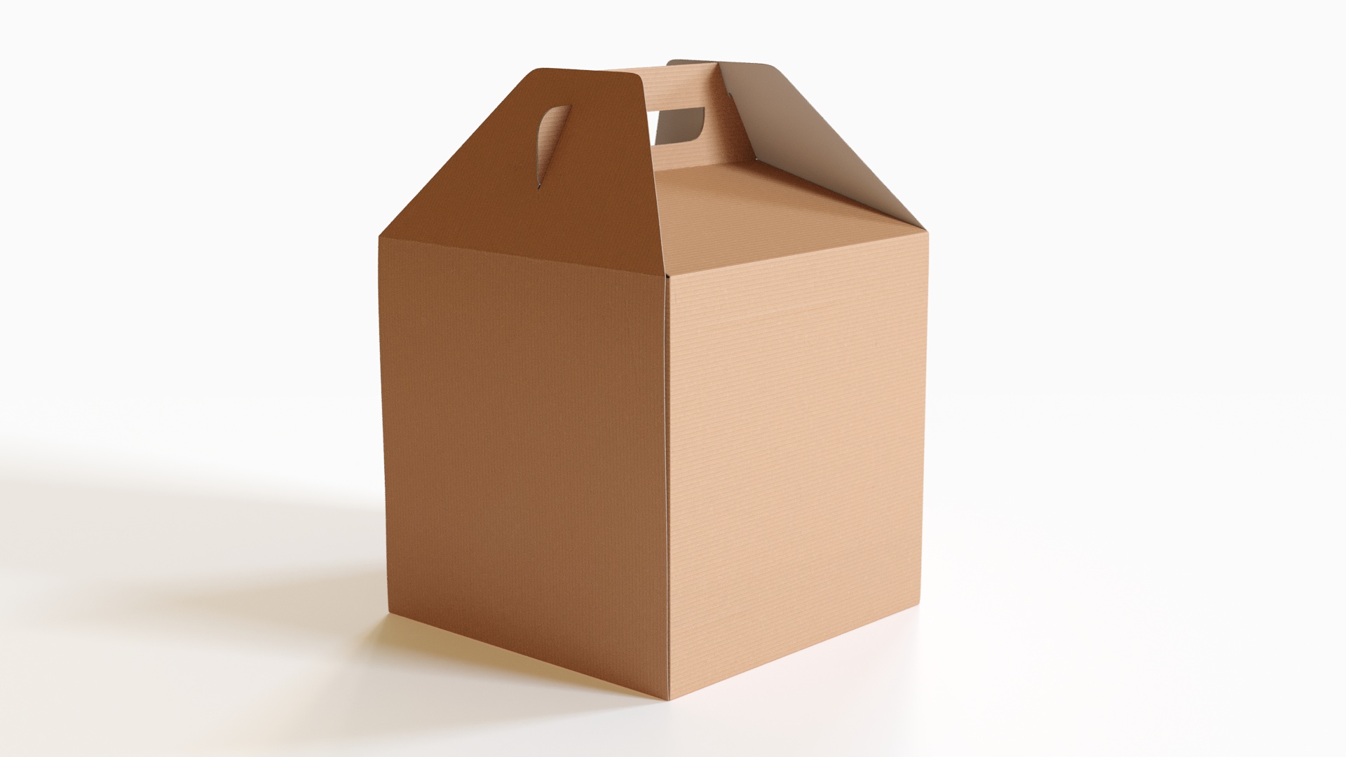 3D W Packaging Tall Cake Box Kraft No Window