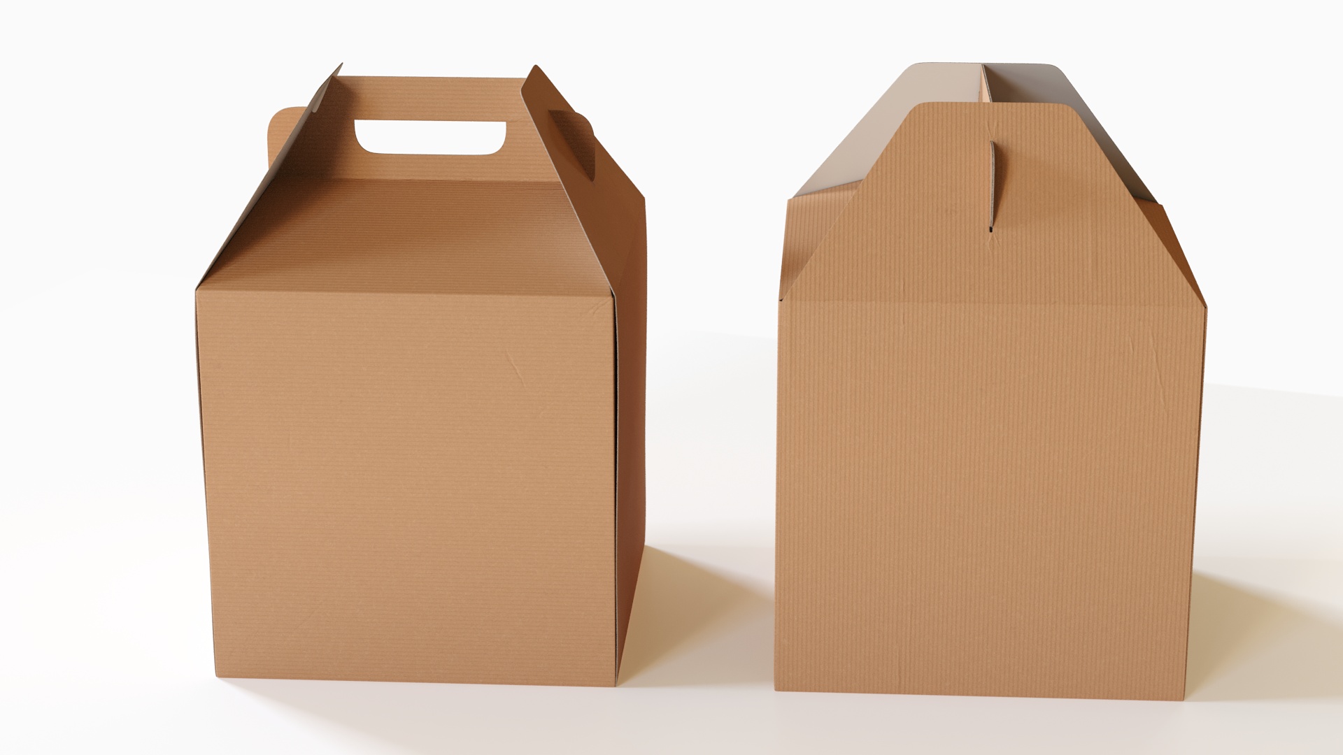3D W Packaging Tall Cake Box Kraft No Window