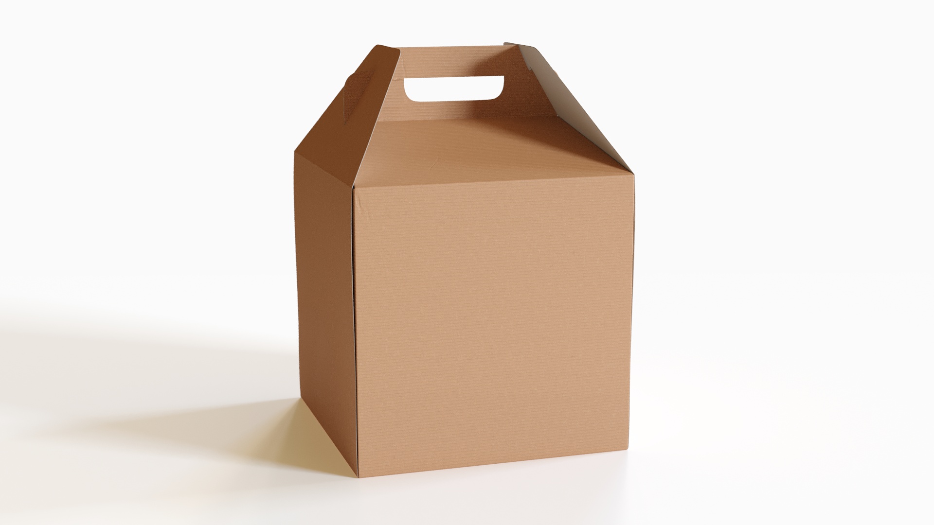 3D W Packaging Tall Cake Box Kraft No Window