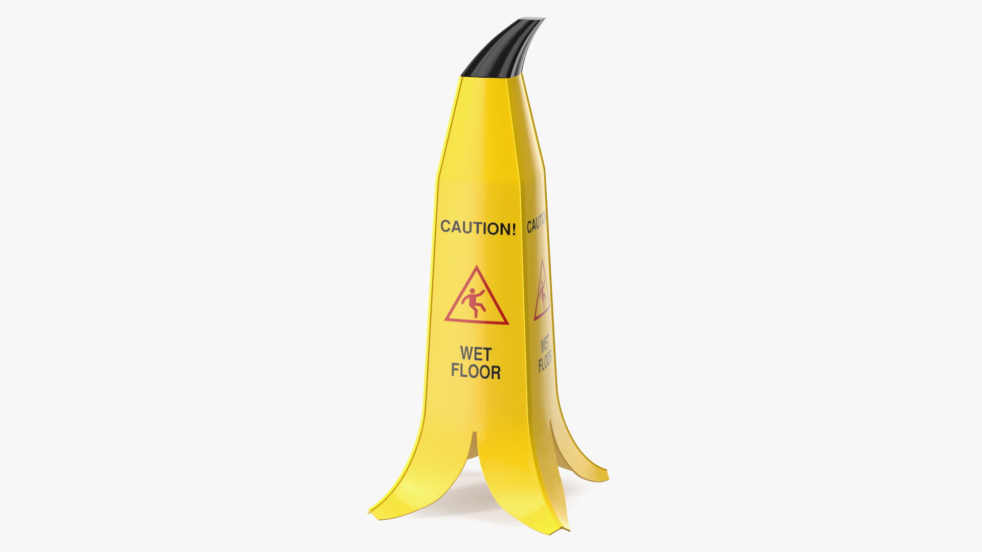 Banana Cone Caution Wet Floor Sign 60cm 3D model