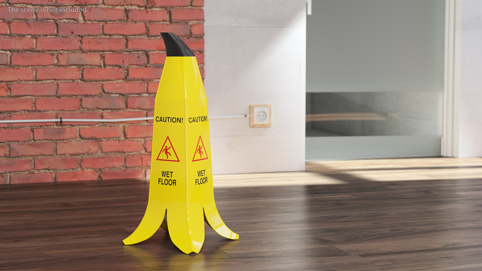 Banana Cone Caution Wet Floor Sign 60cm 3D model