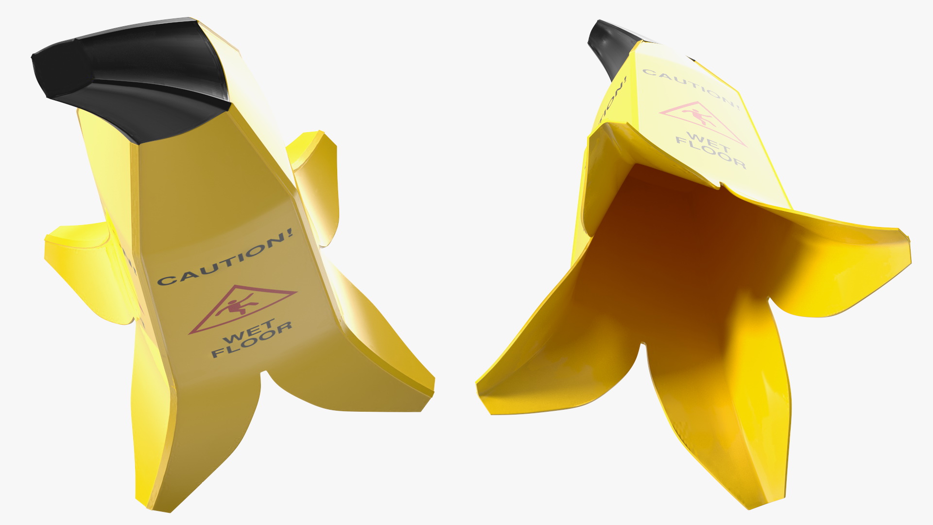 Banana Cone Caution Wet Floor Sign 60cm 3D model