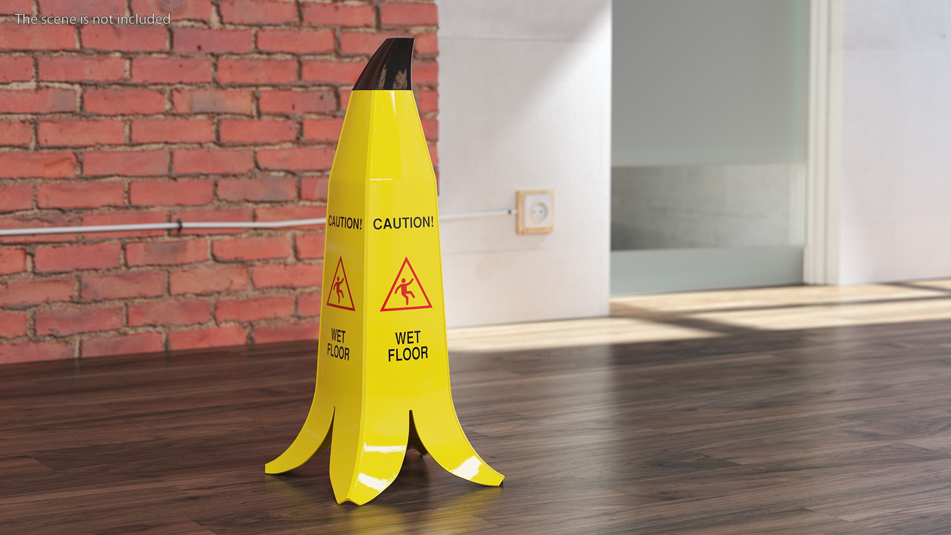 Banana Cone Caution Wet Floor Sign 60cm 3D model