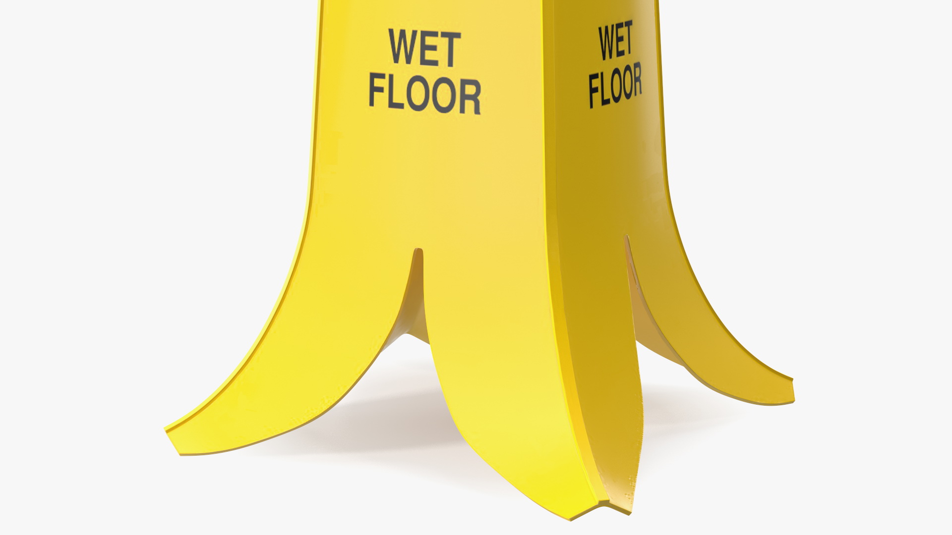 Banana Cone Caution Wet Floor Sign 60cm 3D model