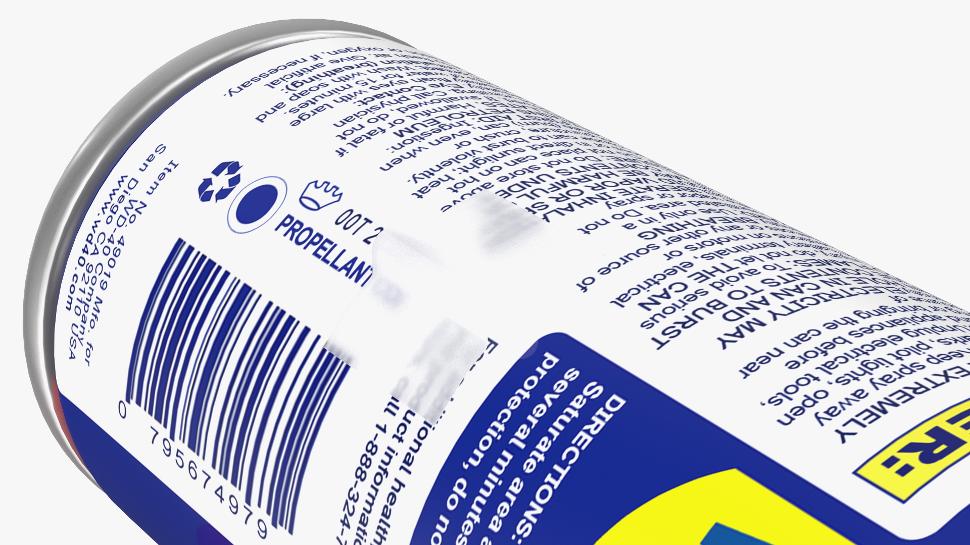 Opened WD 40 Multi Use Product Aerosol Spray 3D model