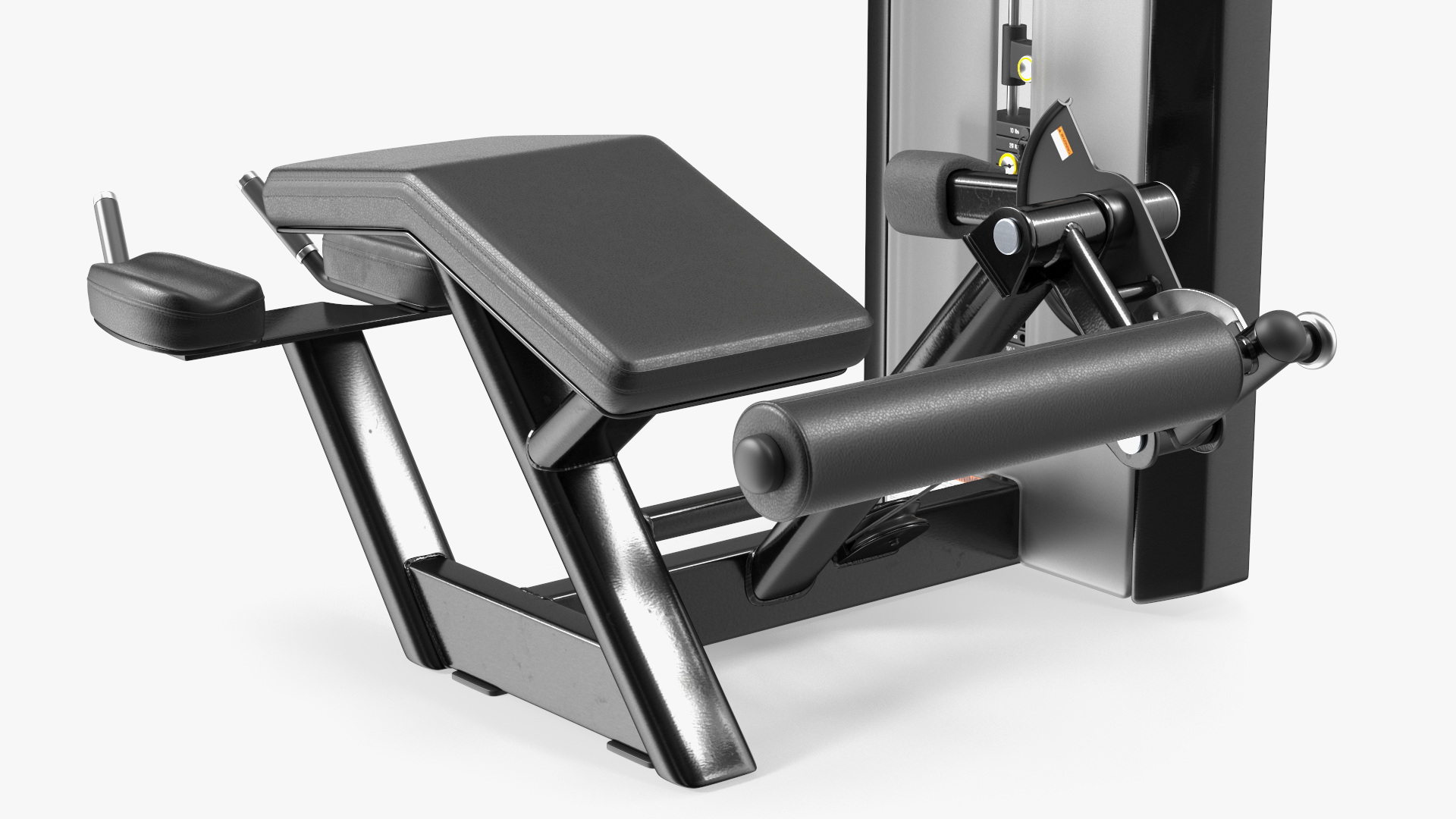 3D model Freemotion Prone Leg Curl Trainer Black Rigged for Maya