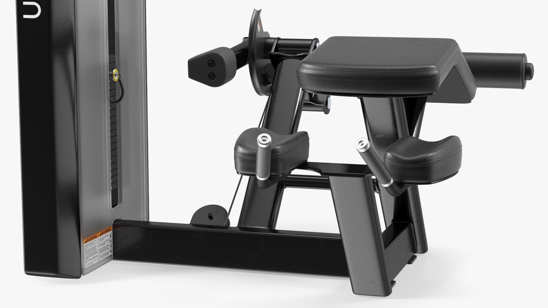 3D model Freemotion Prone Leg Curl Trainer Black Rigged for Maya