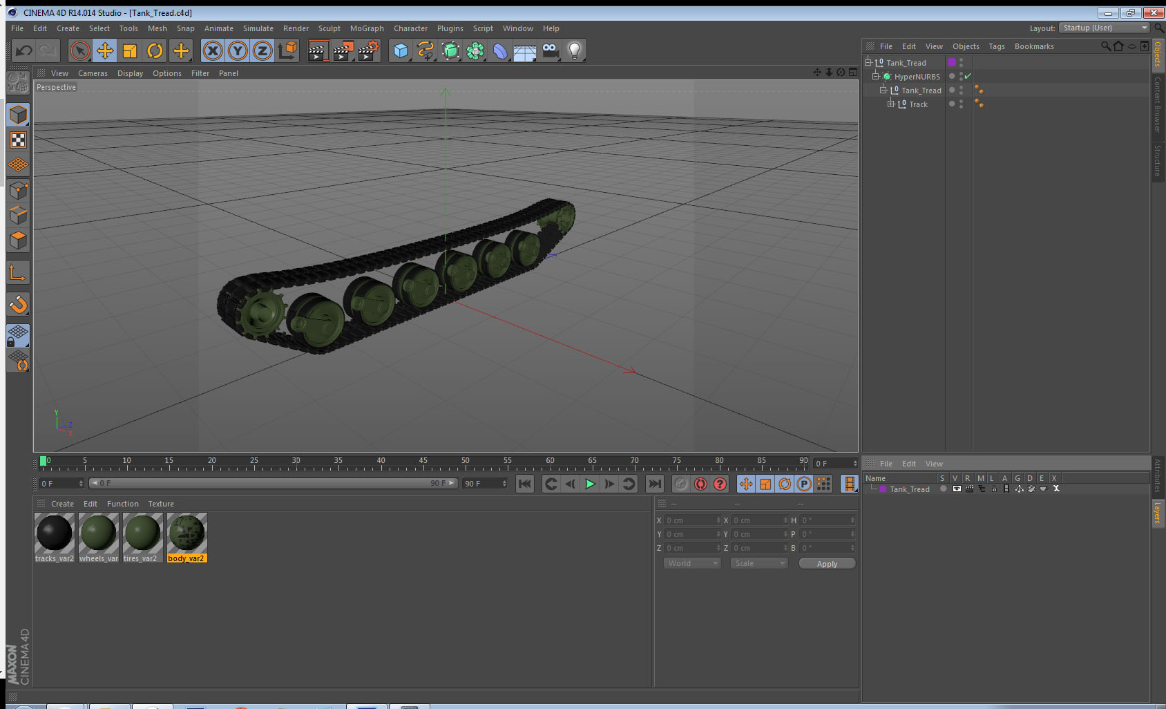 3D model Tank Tread