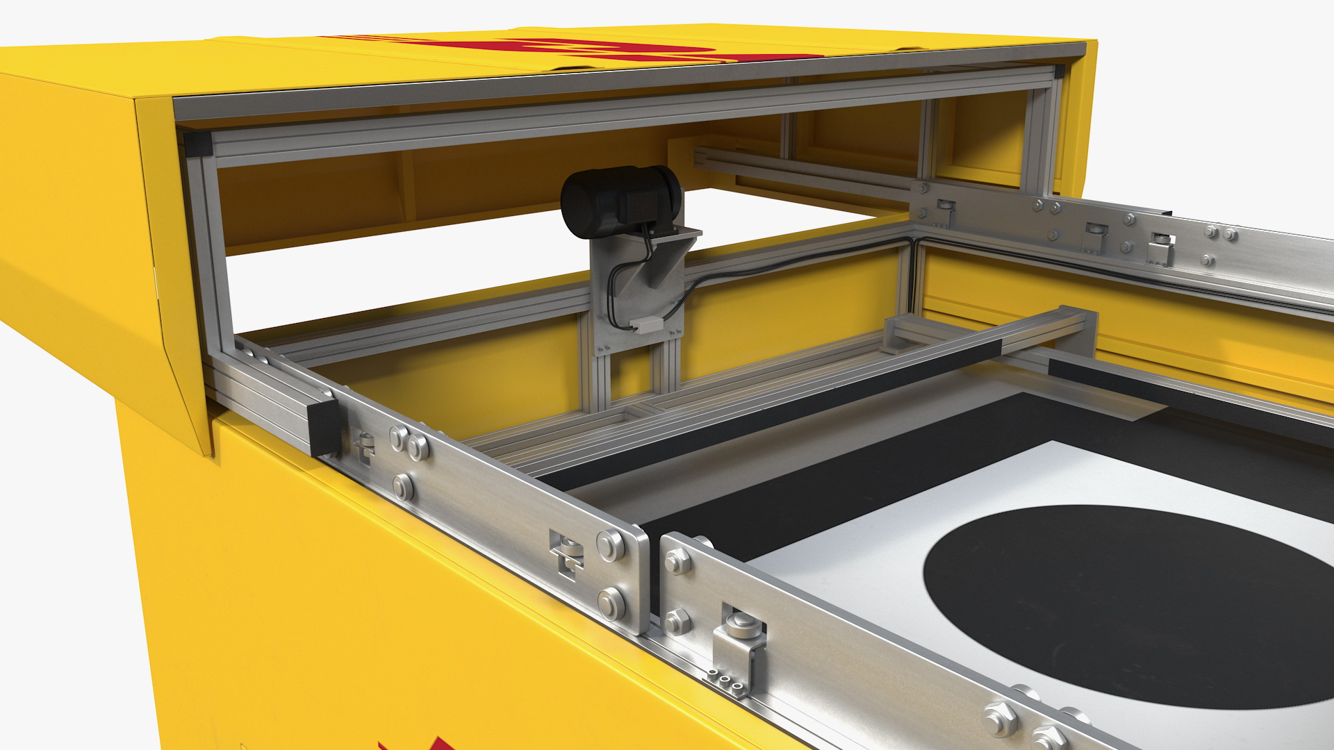 DHL Express Delivery Drone Station with Quadcopter Rigged 3D