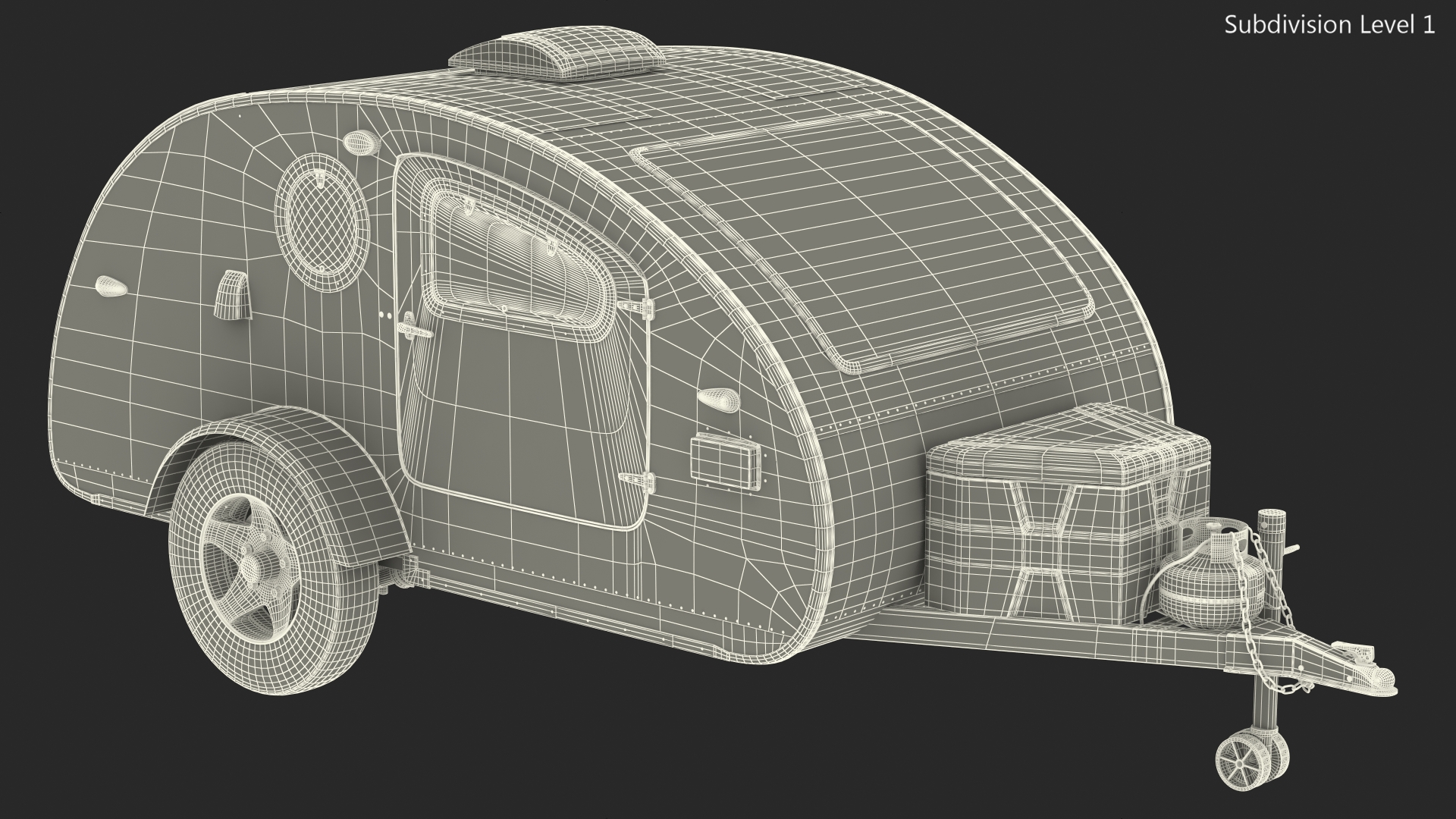 3D model Vistabule Teardrop Camping Trailer Simple Interior