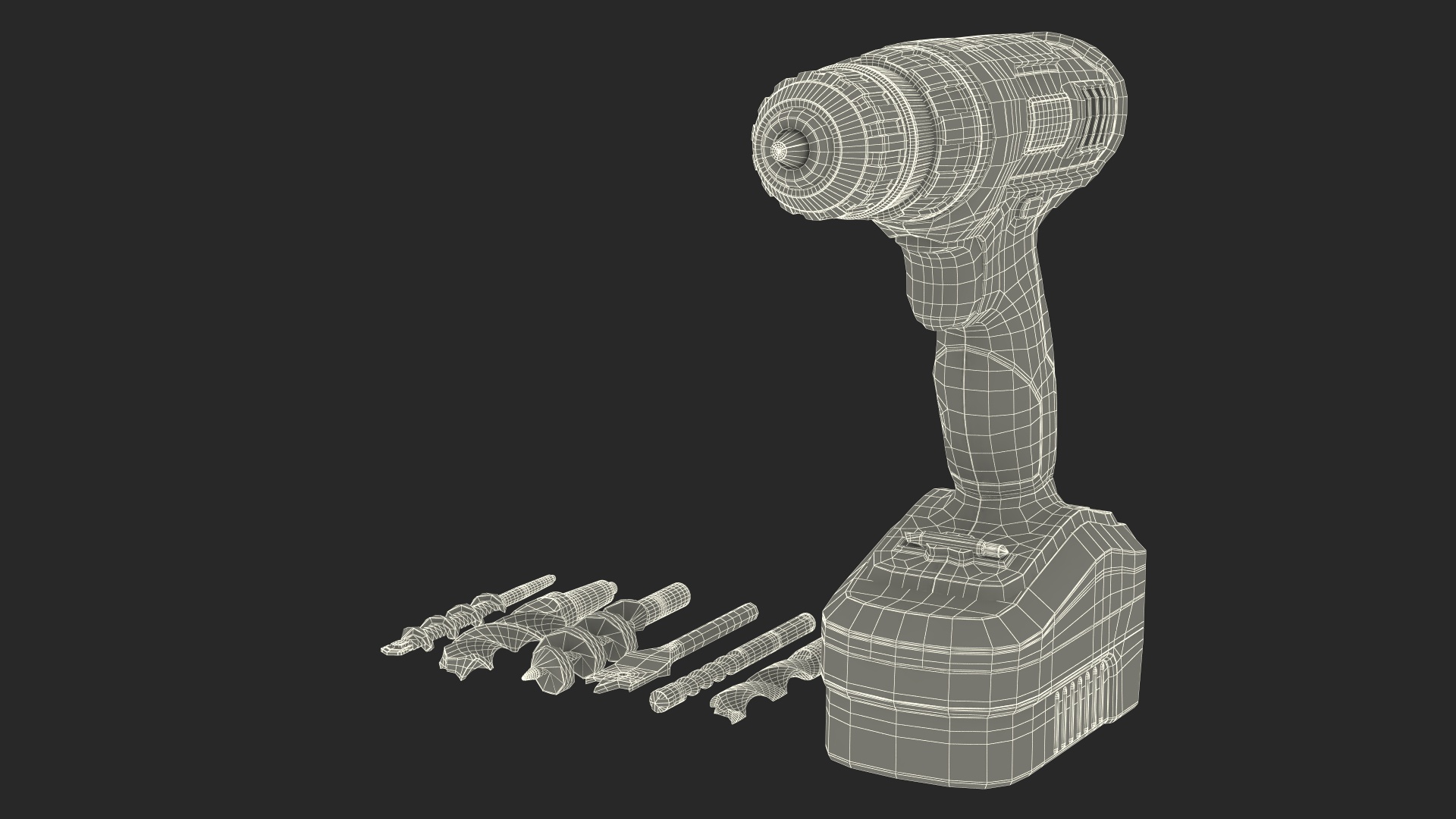 3D Cordless Drill with Drill Bit Set model