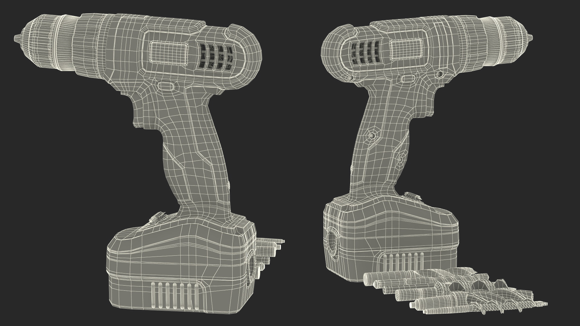 3D Cordless Drill with Drill Bit Set model