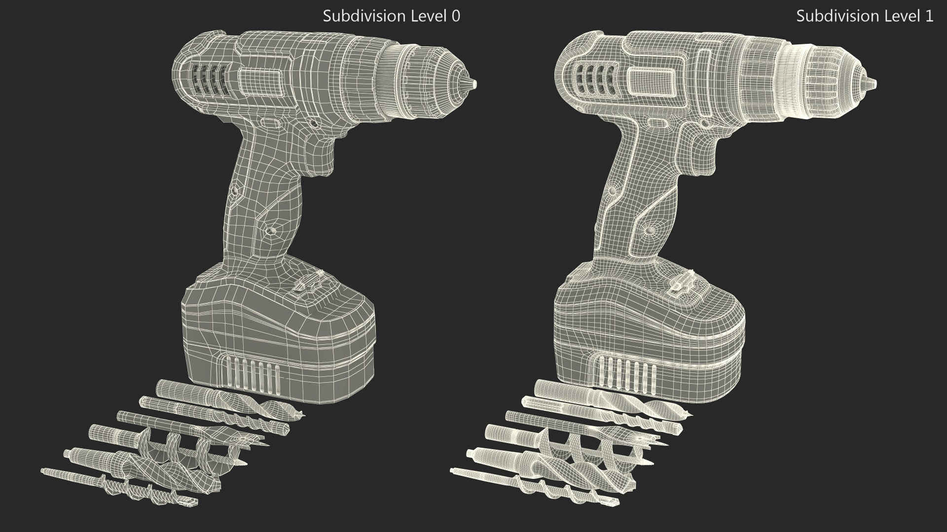 3D Cordless Drill with Drill Bit Set model