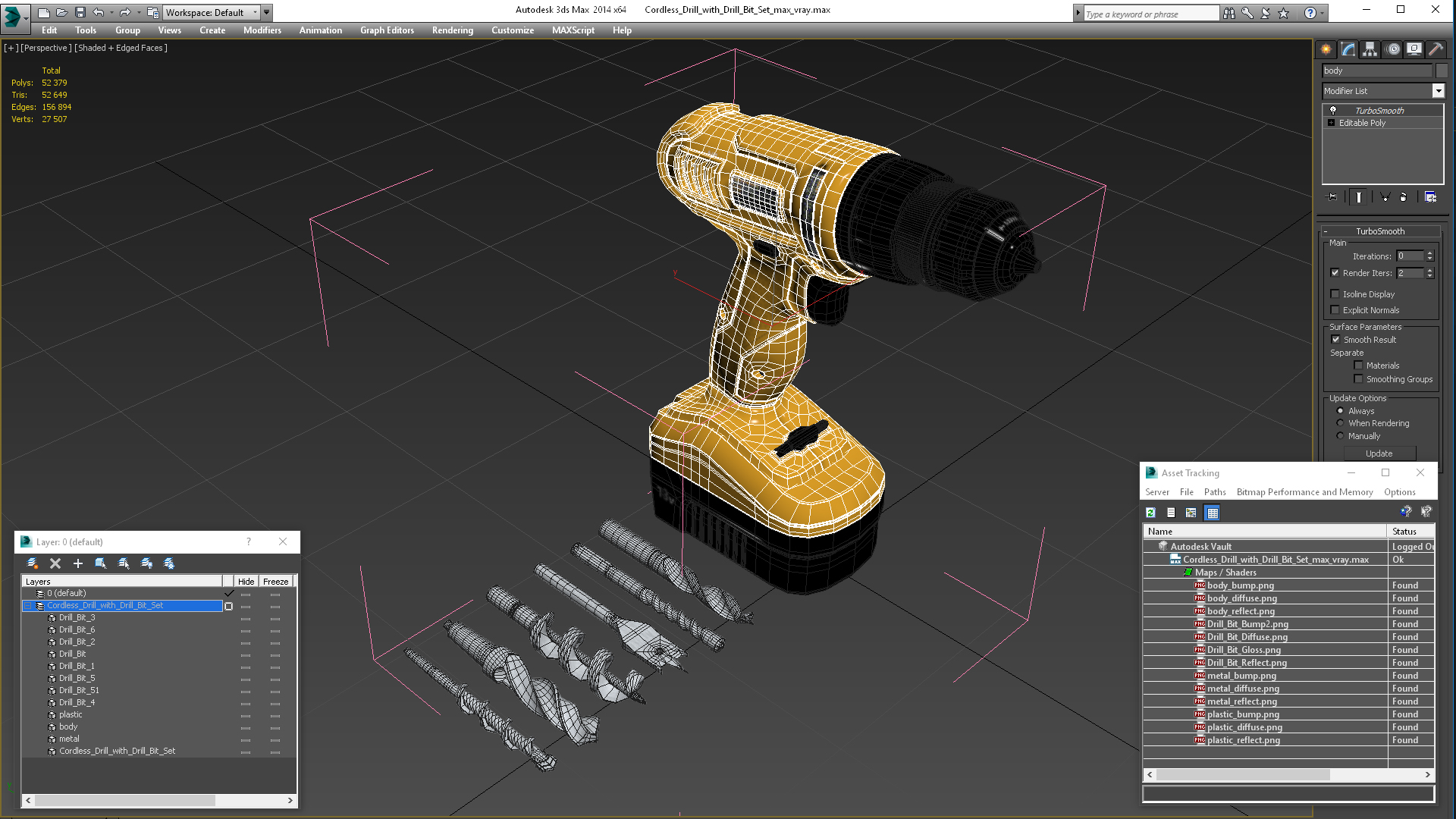 3D Cordless Drill with Drill Bit Set model