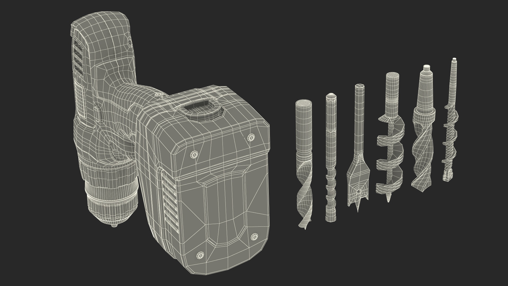 3D Cordless Drill with Drill Bit Set model