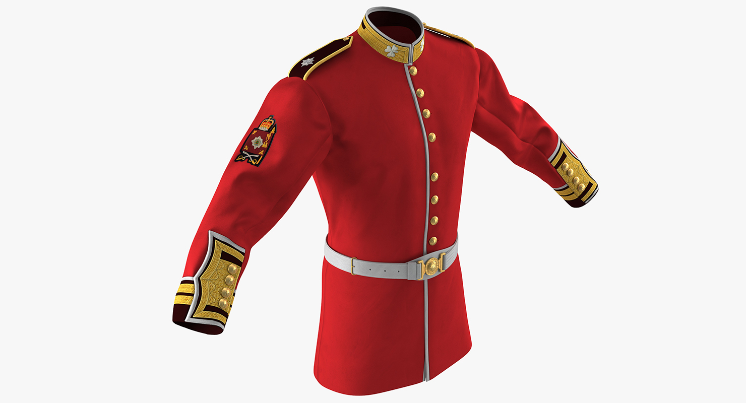 3D model Irish Guard Sergeant Tunic and Belt