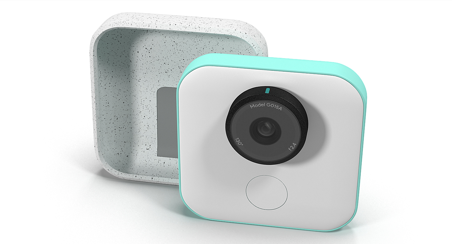 3D model Wireless Smart Camera Google Clips with Cover