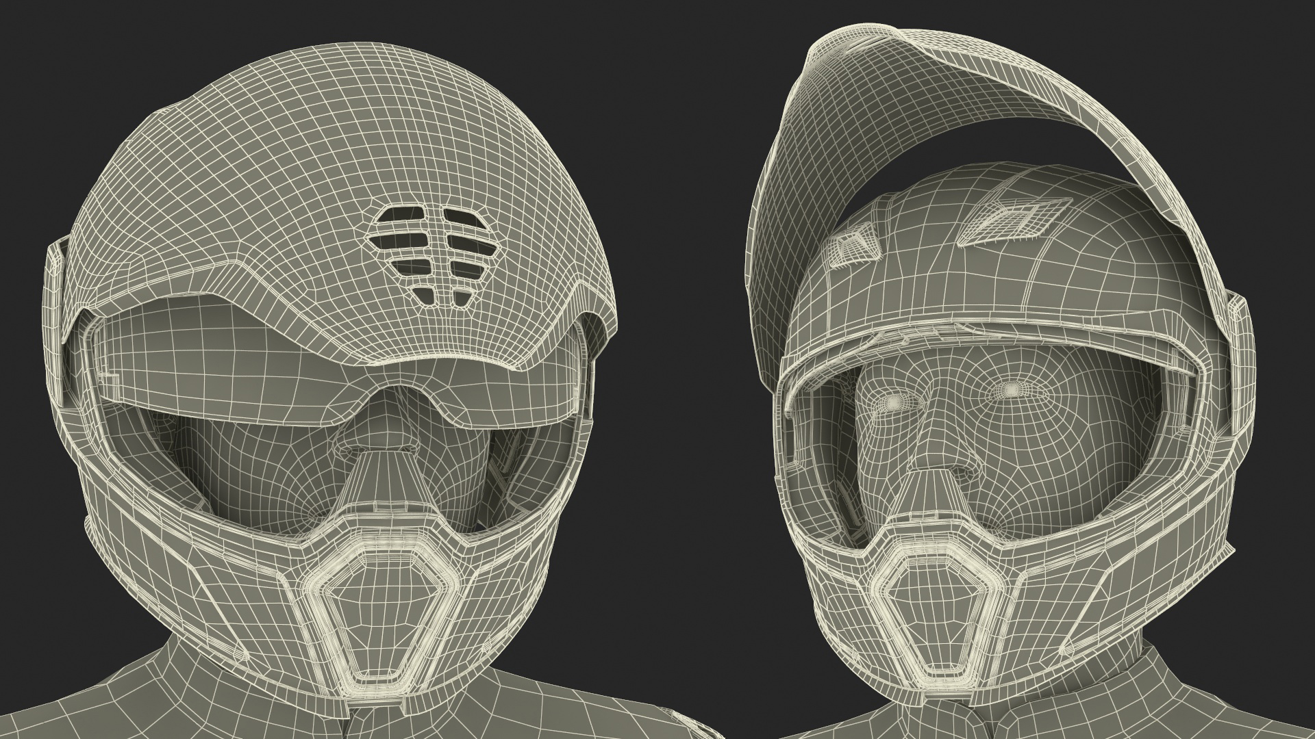 Bike Rider in Honda Racing Suit with Helmet Standing 3D