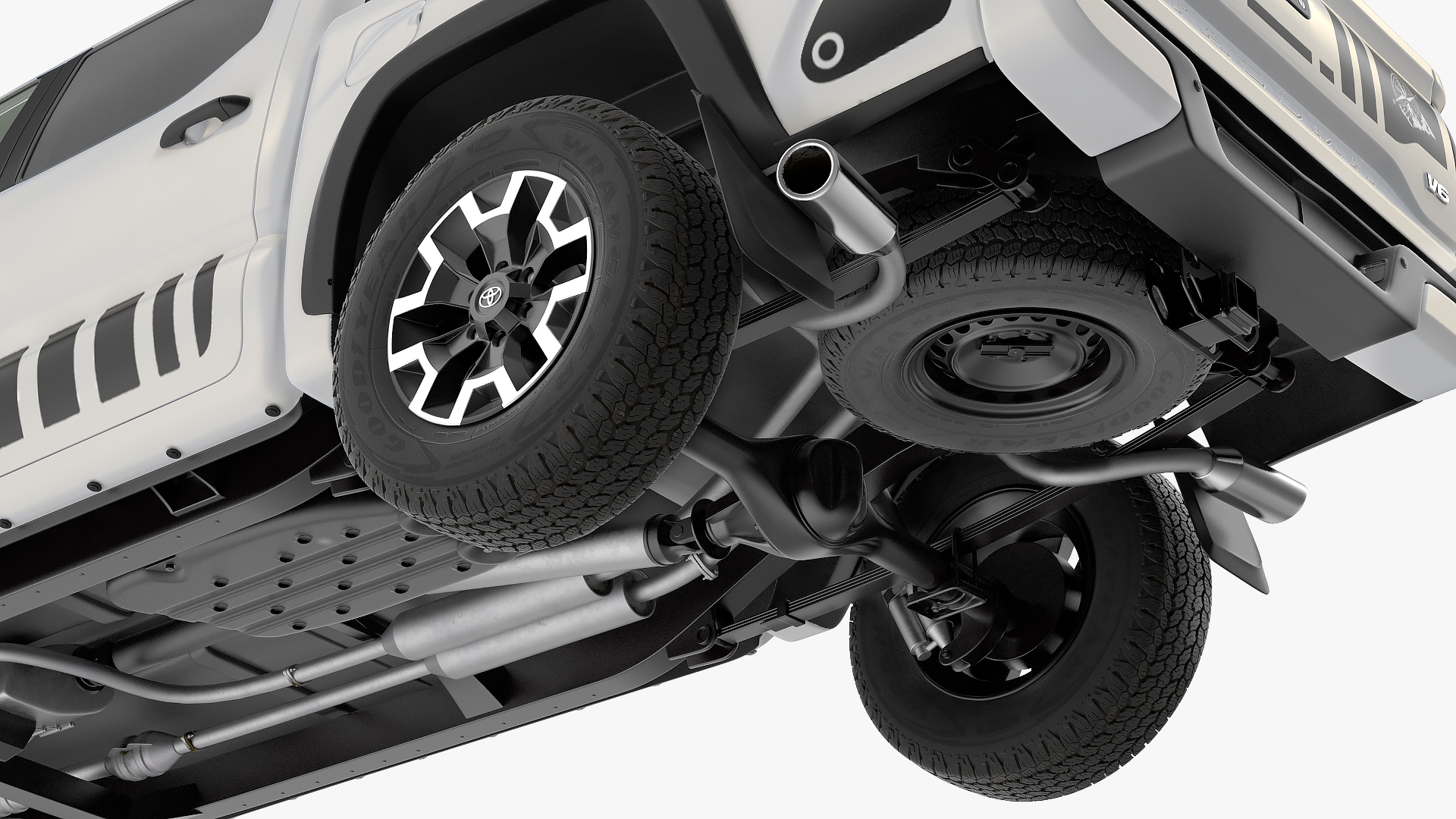 Toyota Tacoma TRD Off Road White Perl 2021 Rigged 3D model