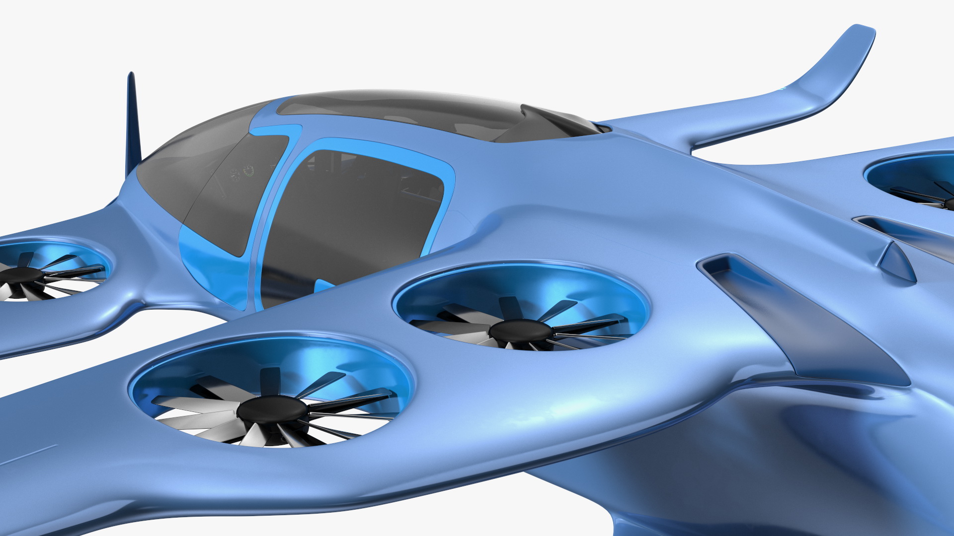 3D model Modern Passenger Drone Concept Blue