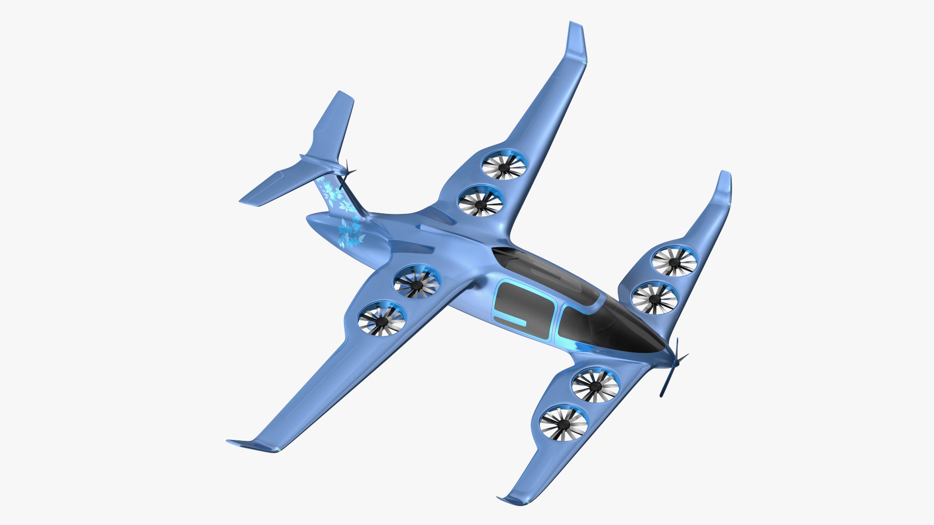 3D model Modern Passenger Drone Concept Blue