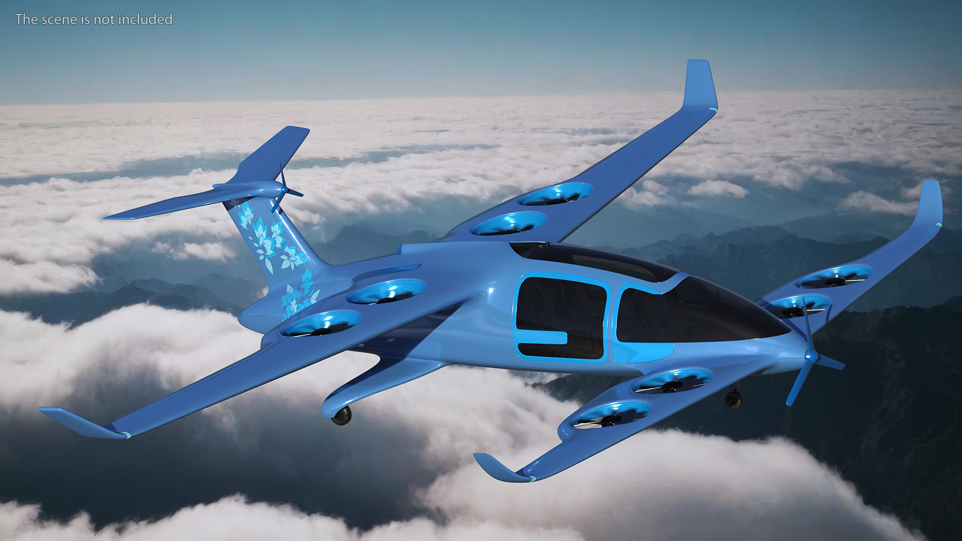 3D model Modern Passenger Drone Concept Blue