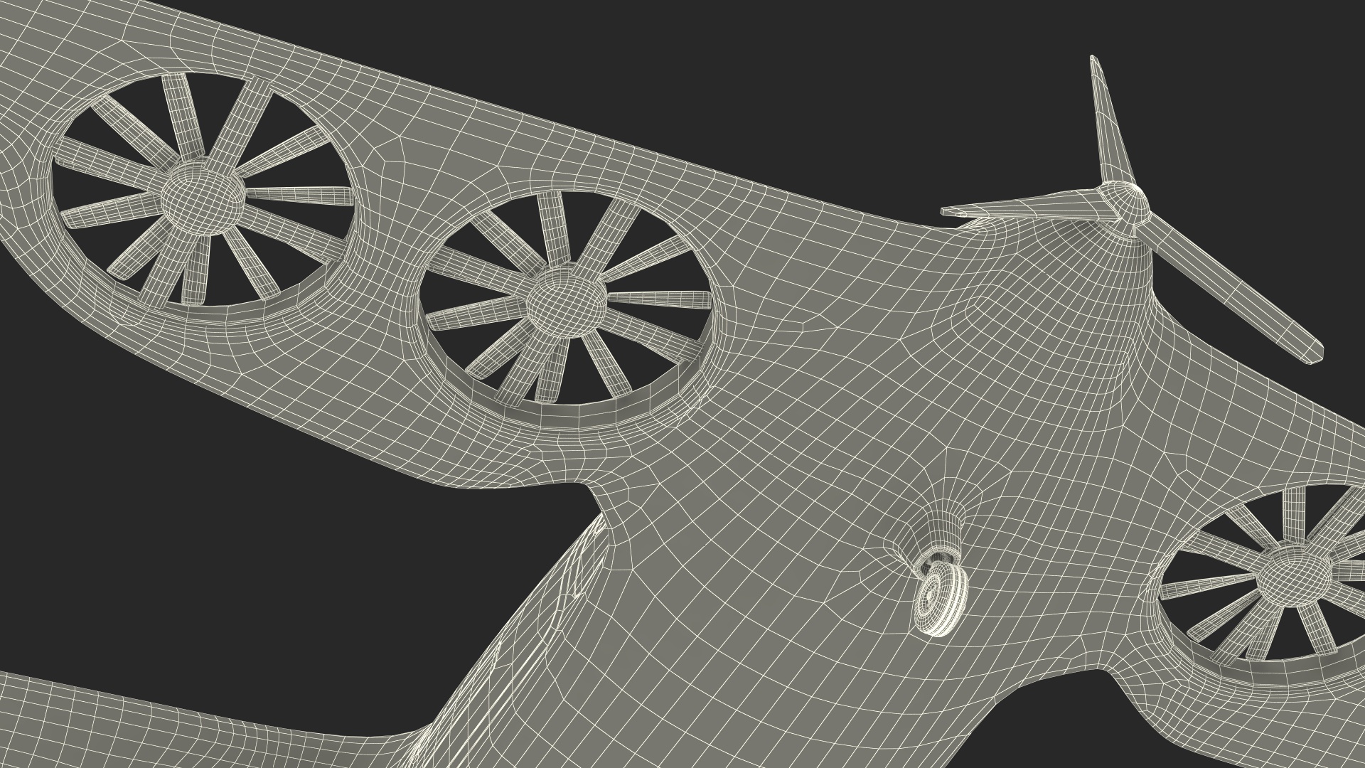 3D model Modern Passenger Drone Concept Blue