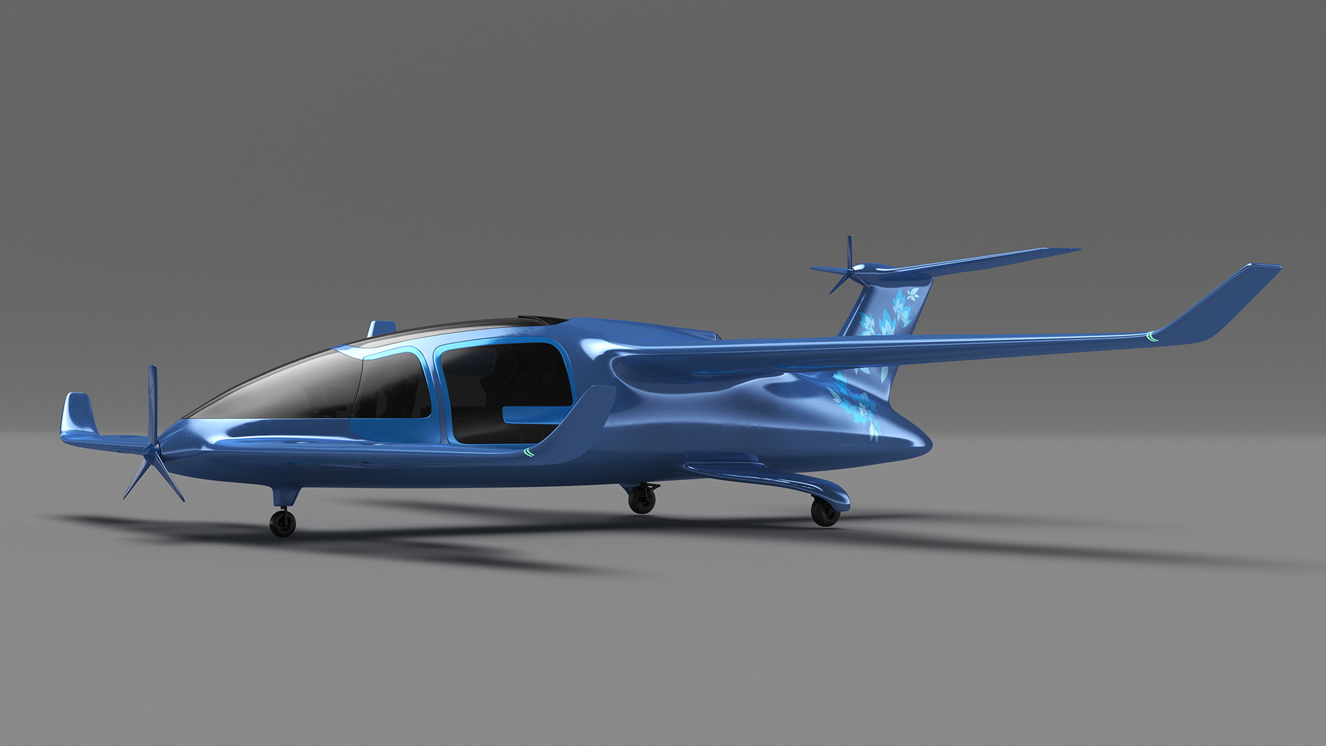 3D model Modern Passenger Drone Concept Blue