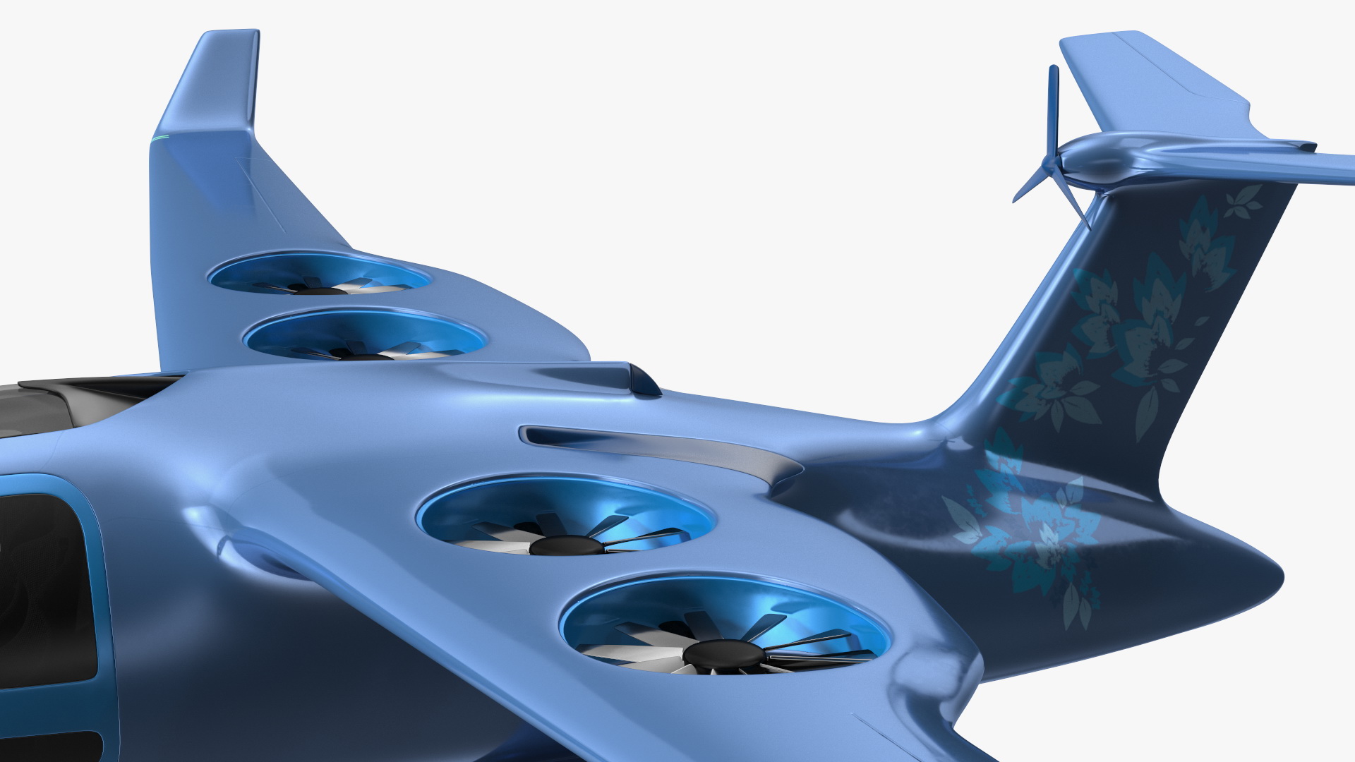 3D model Modern Passenger Drone Concept Blue