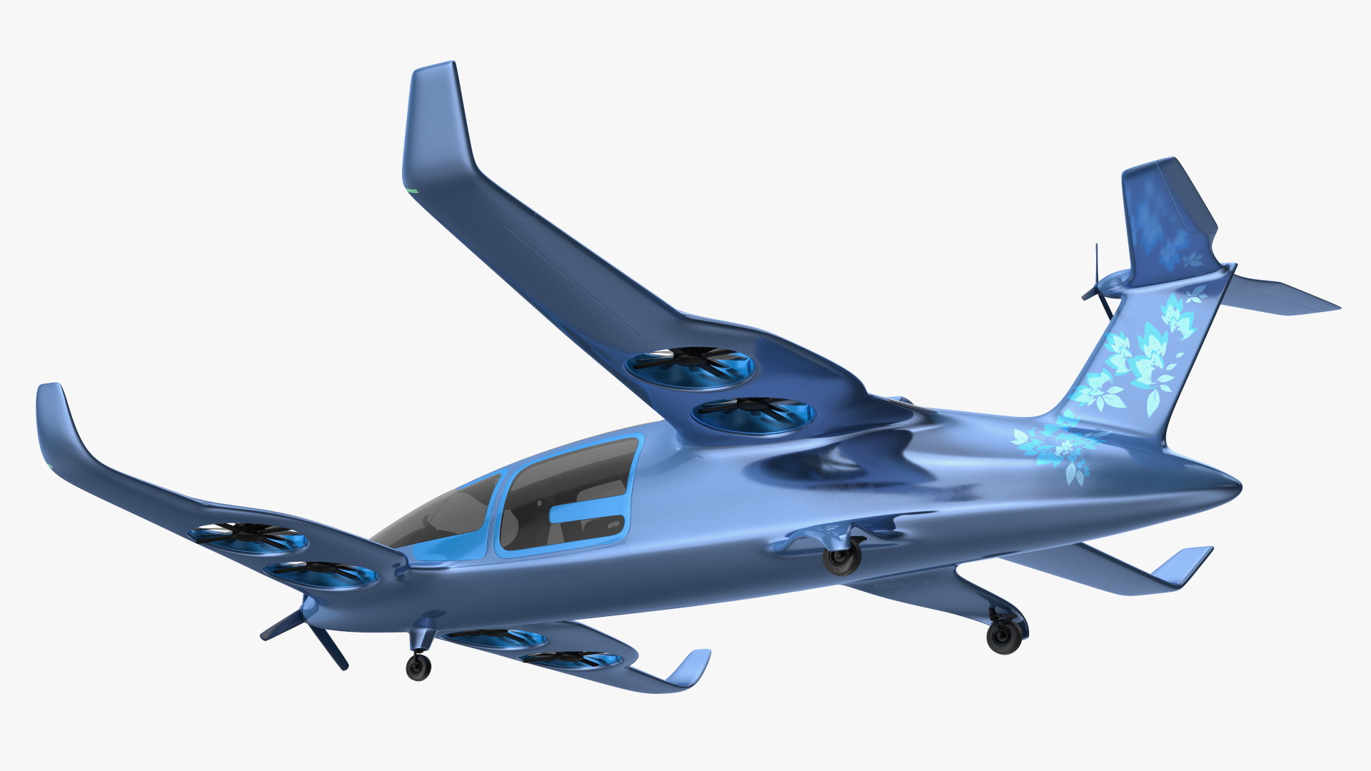 3D model Modern Passenger Drone Concept Blue