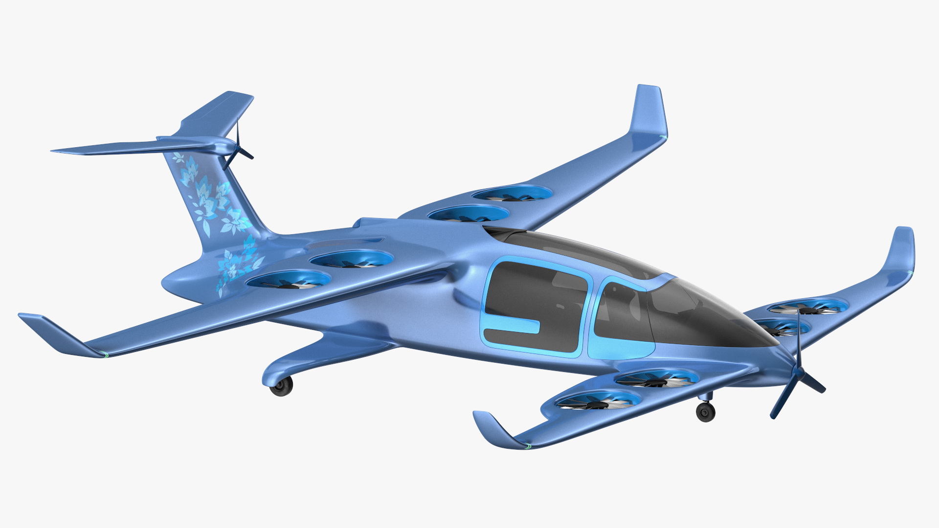 3D model Modern Passenger Drone Concept Blue