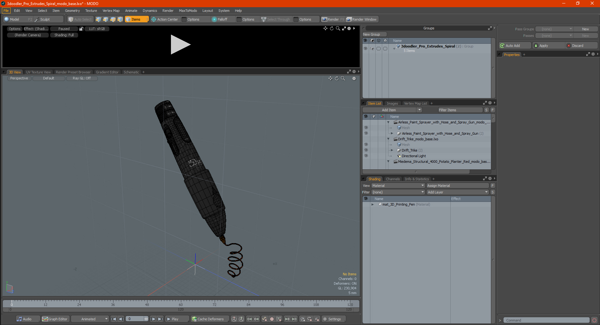 3D 3doodler Pro Extrudes Spiral model