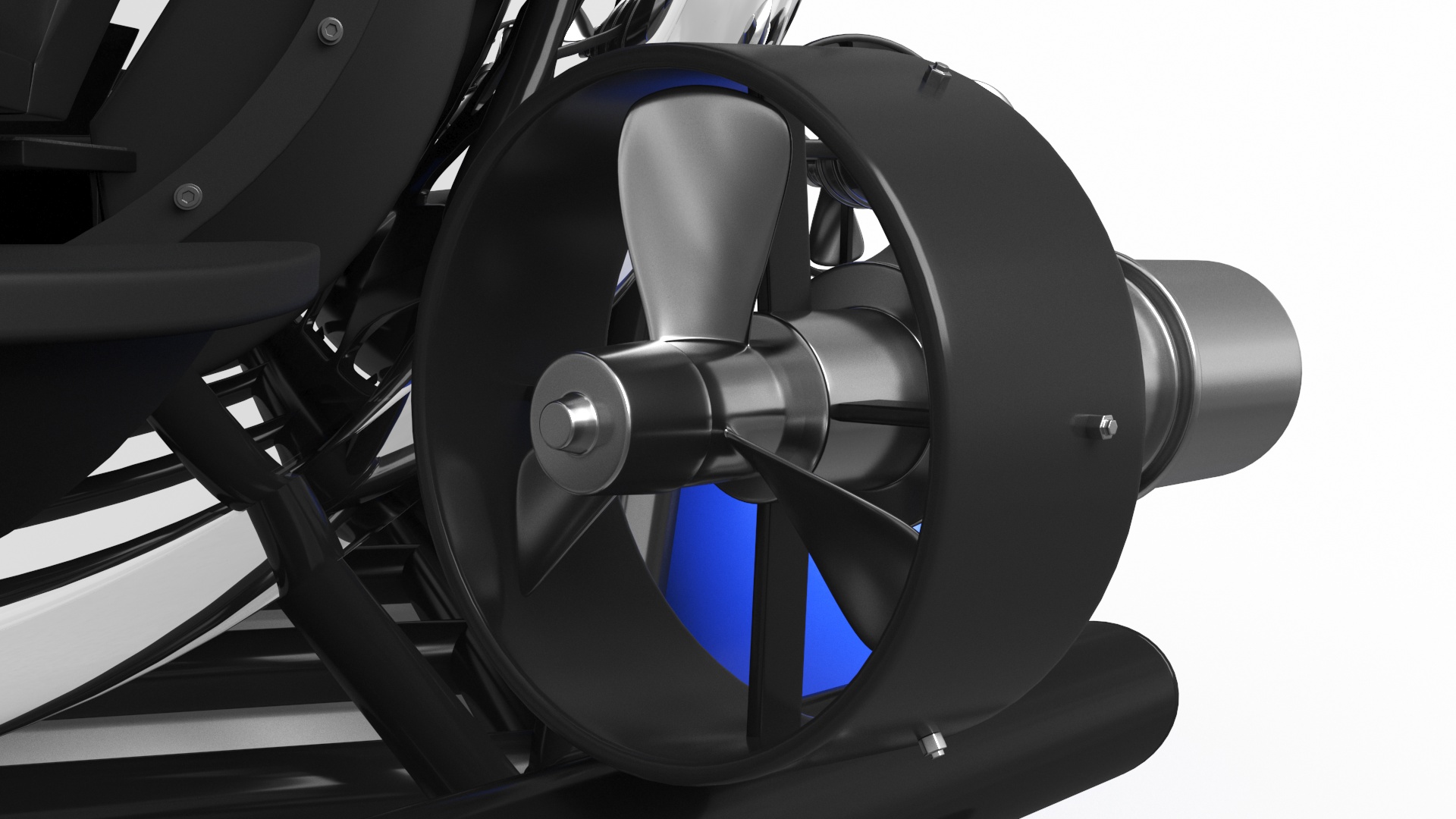 3D Tourist Deep Sea Submarine Blue