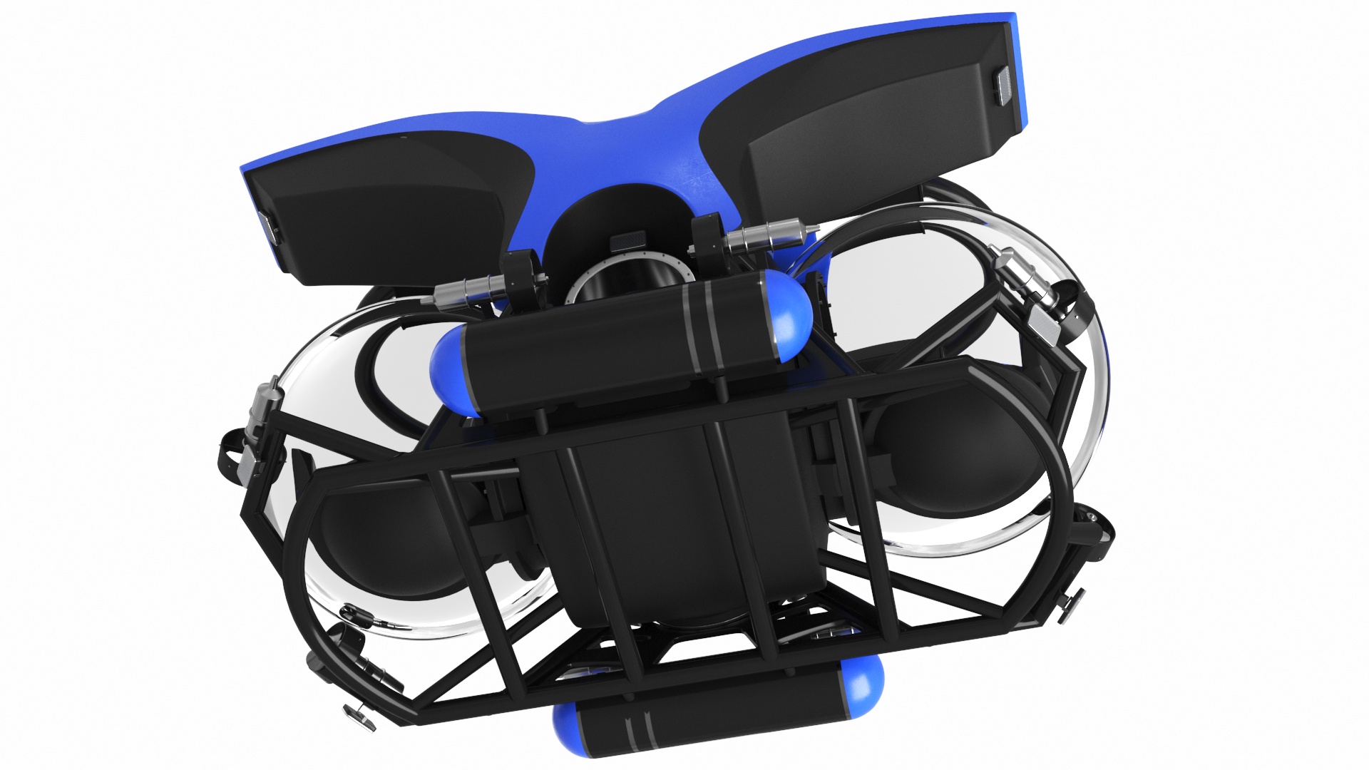 3D Tourist Deep Sea Submarine Blue