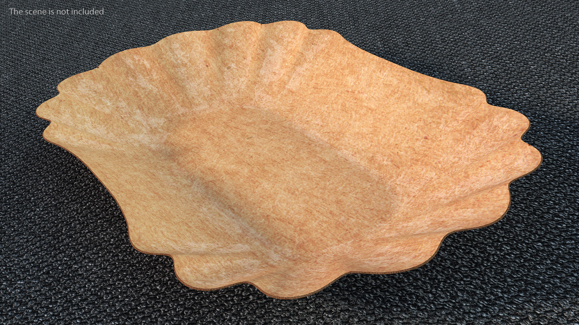 3D Brown Curly Paper Plate model