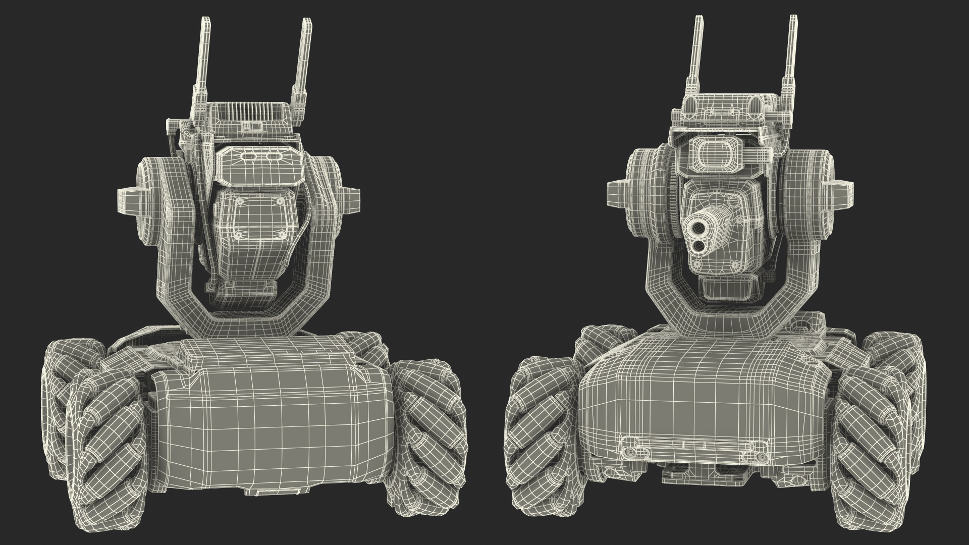 3D Mini Tank Drone with Gamepad model