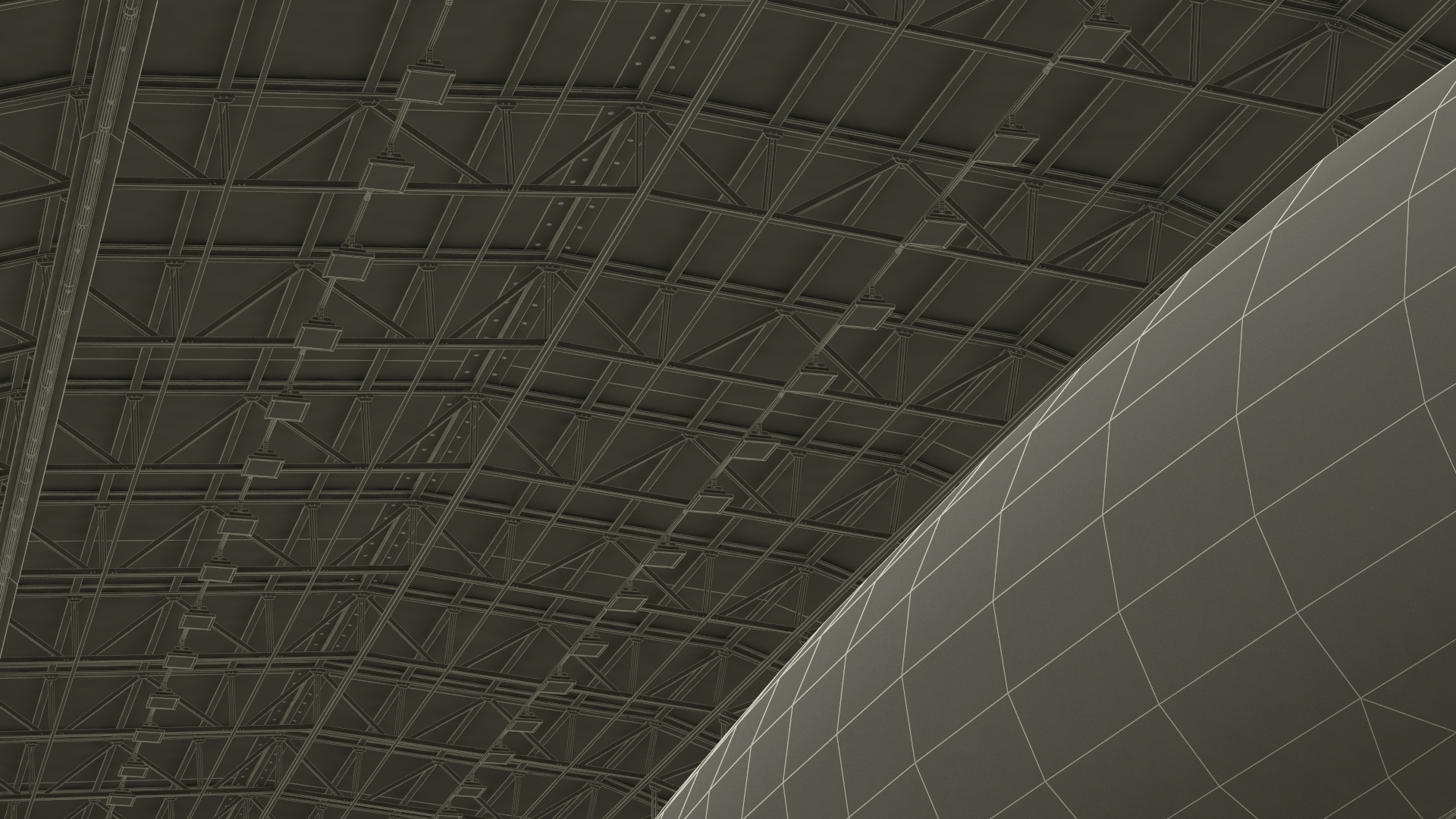 Overture Supersonic Jet Aircraft in Hangar 3D