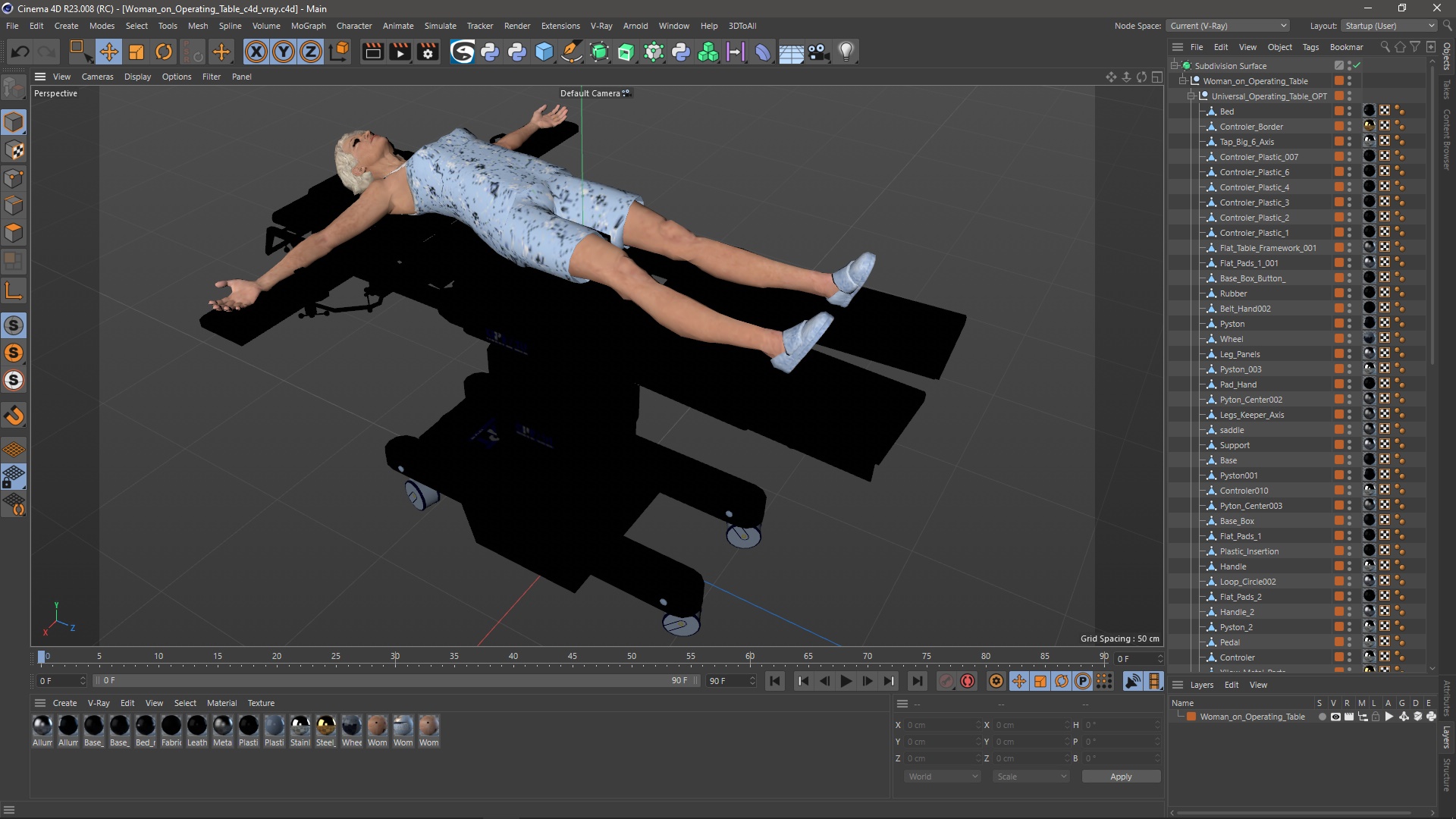 Woman on Operating Table 3D model