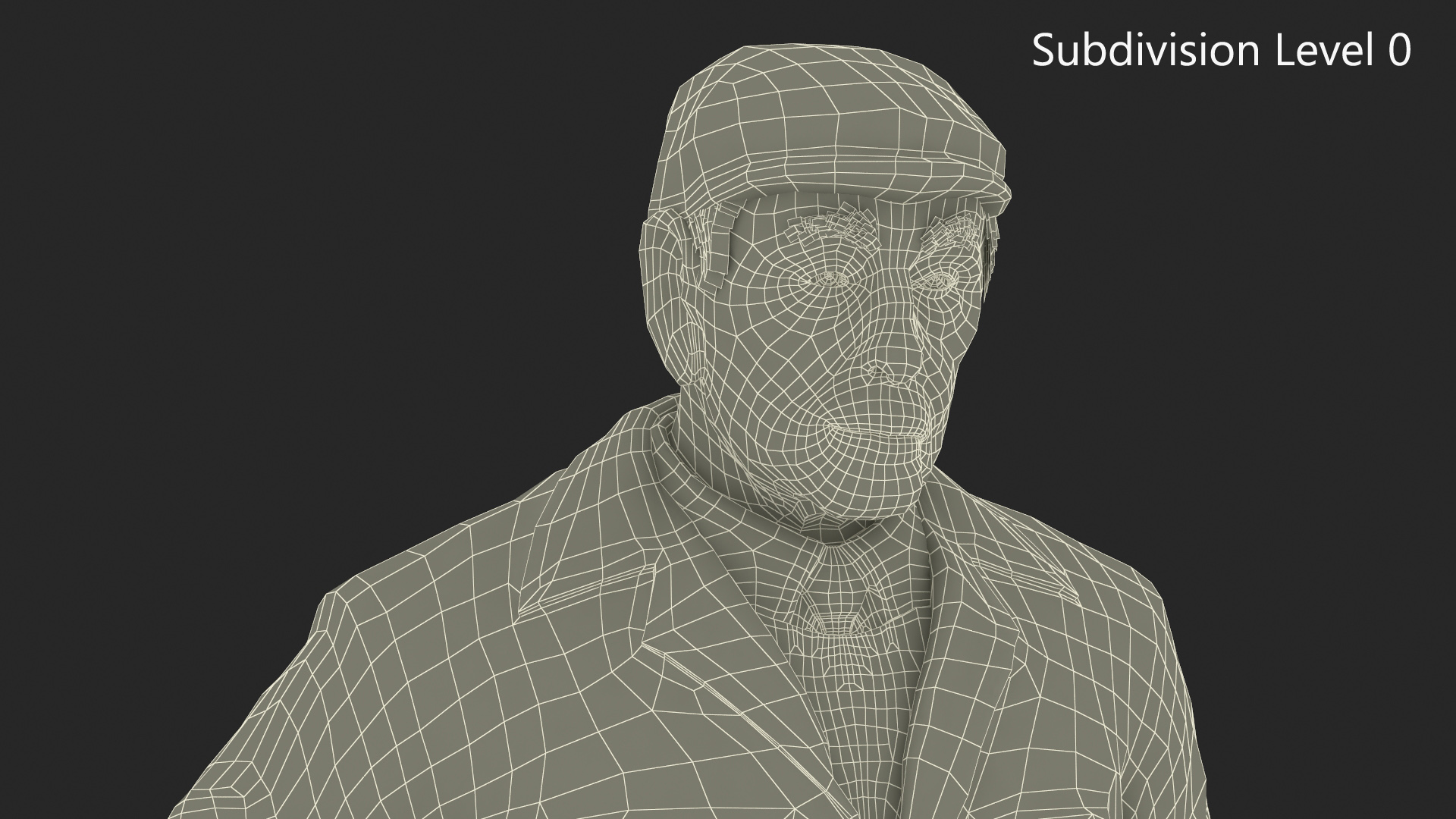 3D Walking Old Man with Stick