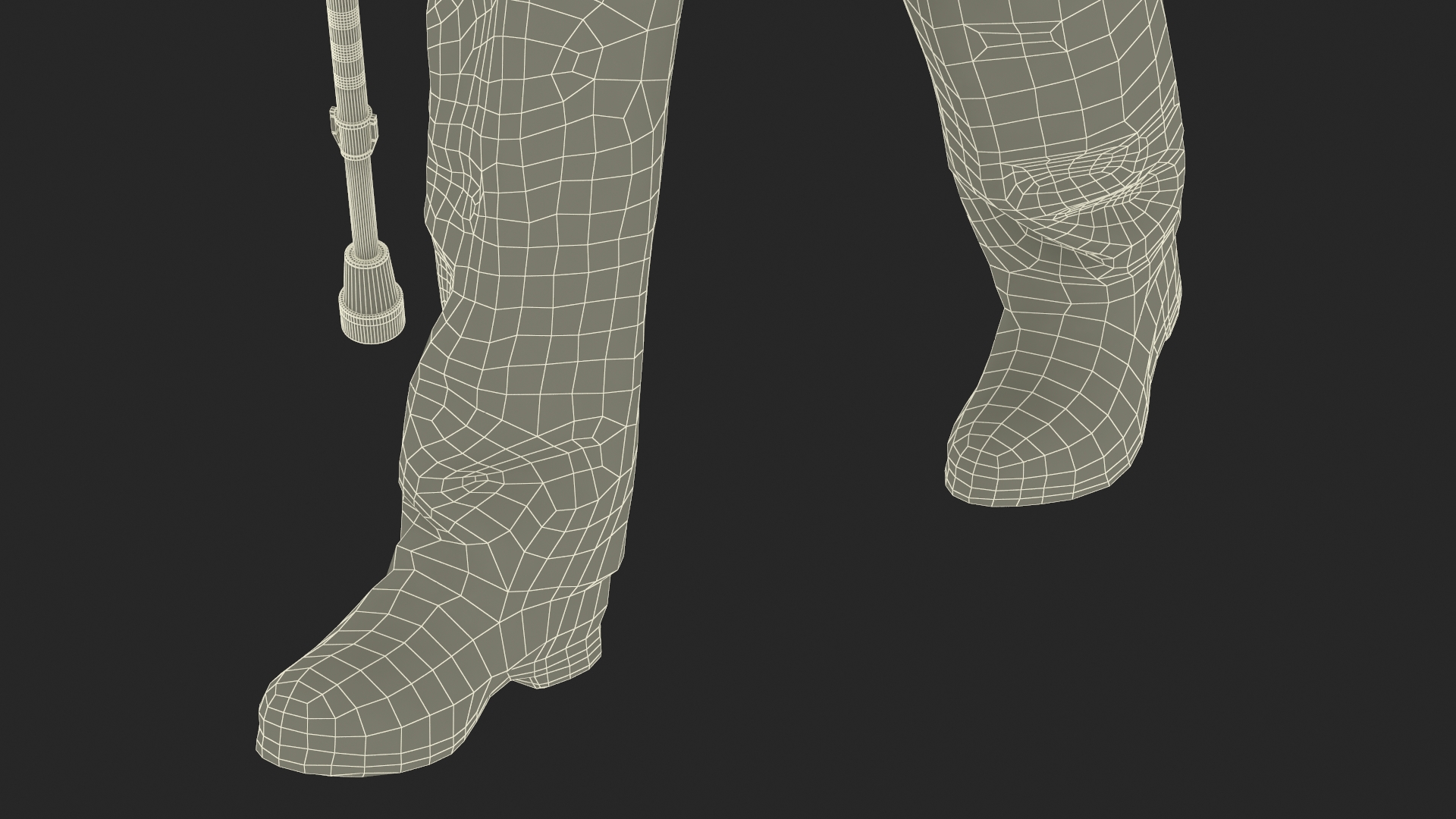 3D Walking Old Man with Stick