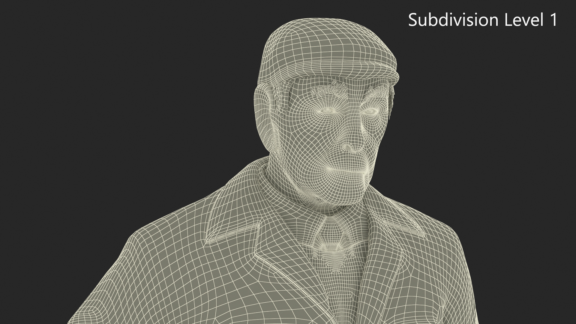3D Walking Old Man with Stick