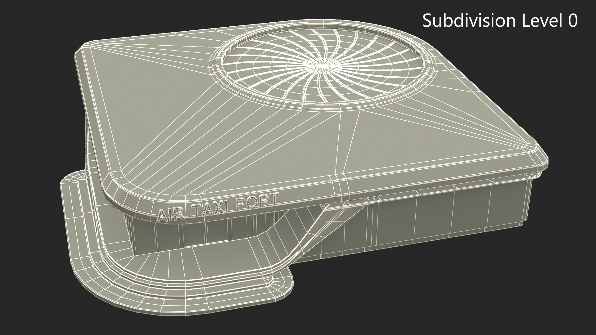 3D model Air Taxi Port Rigged