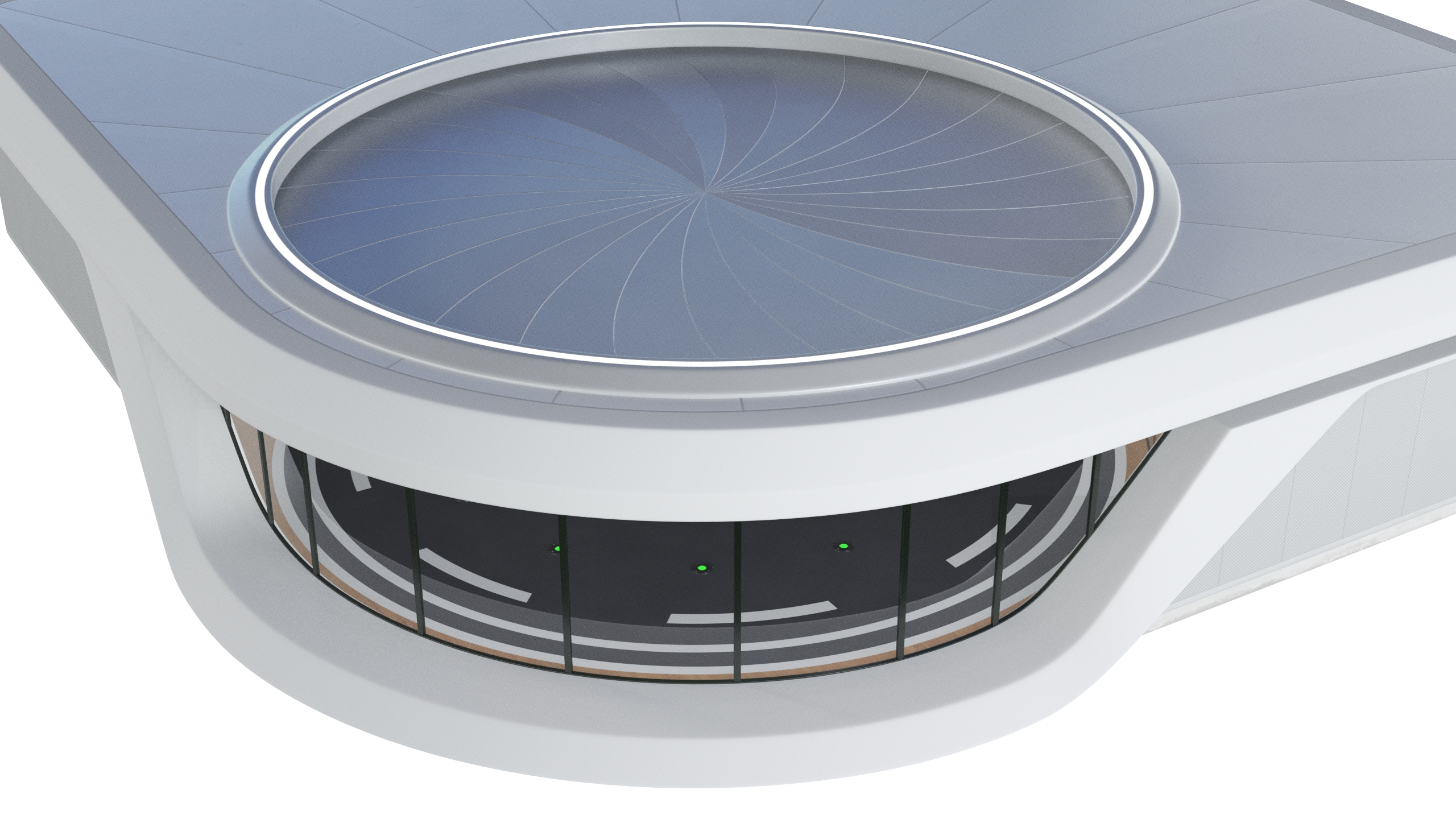 3D model Air Taxi Port Rigged